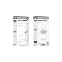 Biogenik Wireless Bluetooth Earbuds with Built in Mic - Hard White