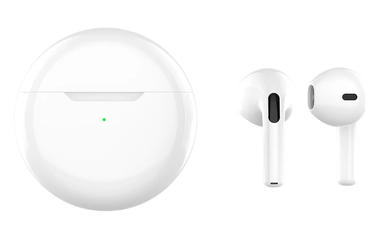 Biogenik Wireless Bluetooth Earbuds with Built in Mic - Hard White