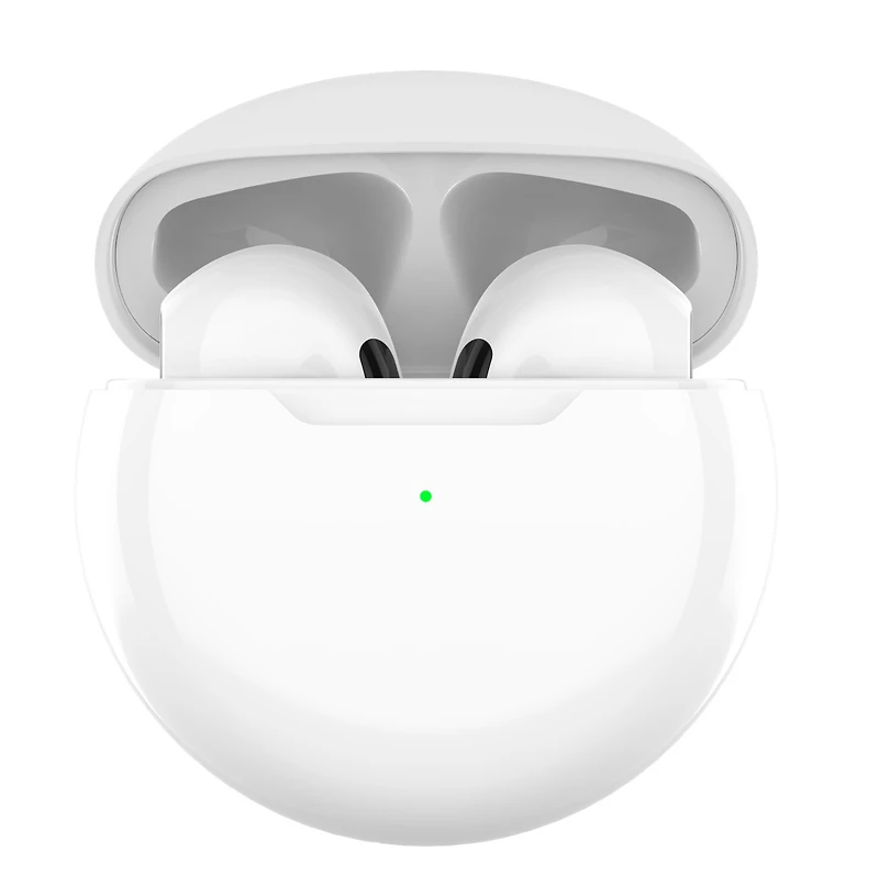 Biogenik Wireless Bluetooth Earbuds with Built in Mic - Hard White