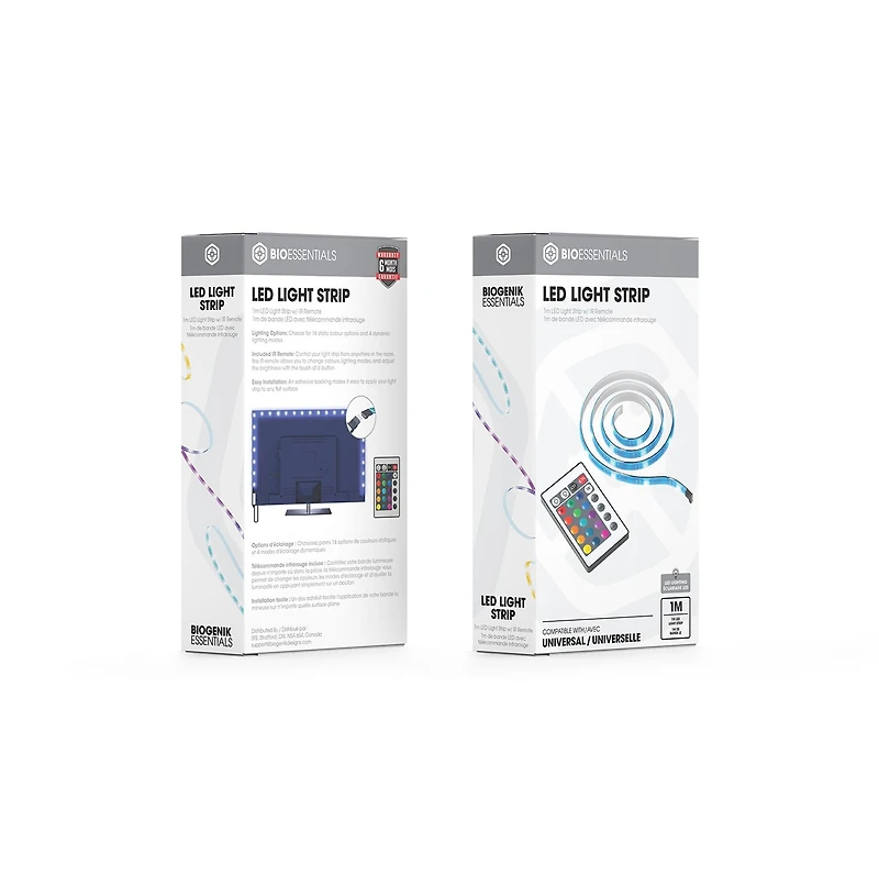 Biogenik 1M Led Light Strip With IR Remote 