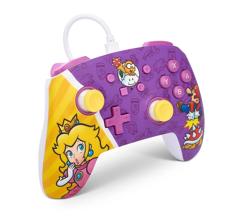 PowerA Enhanced Wired Controller for Nintendo Switch - Princess Peach Battle 