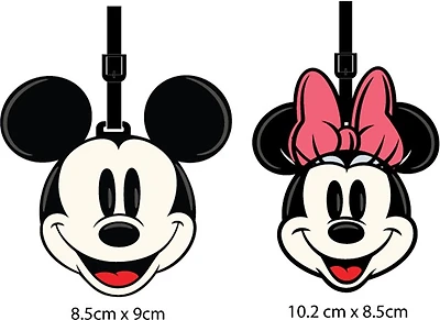 Mickey & Minnie Luggage Tags 2 Piece