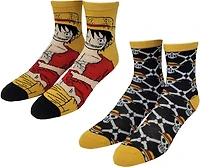 One Piece: Luffy & Skull Socks 2 Pairs 