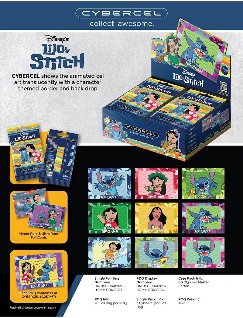 Cybercel Trading Cards Lilo and Stitch – One Variation Chosen at Random
