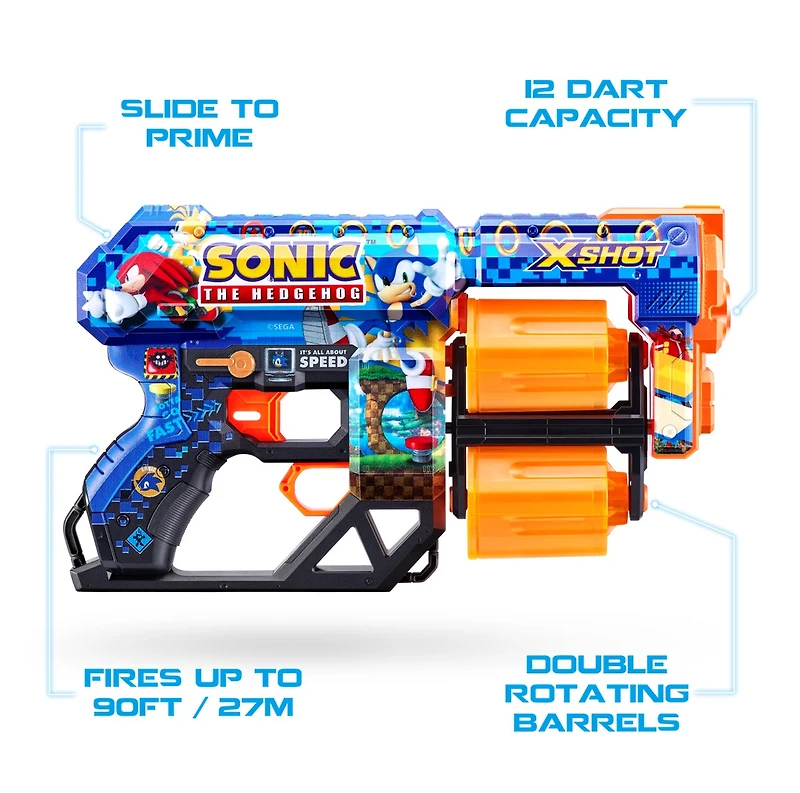 X-Shot Skins Dread Dart Blaster Sonic the Hedgehog 