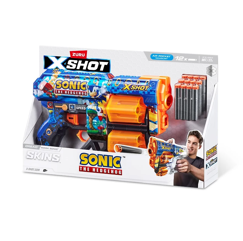 X-Shot Skins Dread Dart Blaster Sonic the Hedgehog 