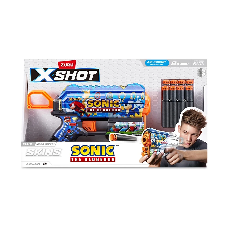 X-Shot Skins Flux Blaster Sonic the Hedgehog