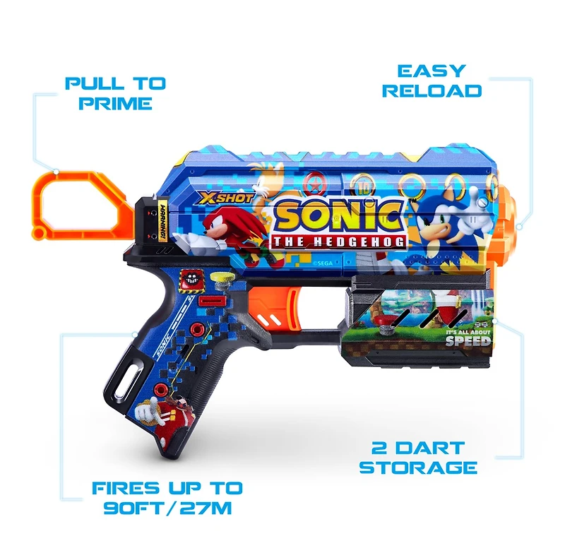 X-Shot Skins Flux Blaster Sonic the Hedgehog