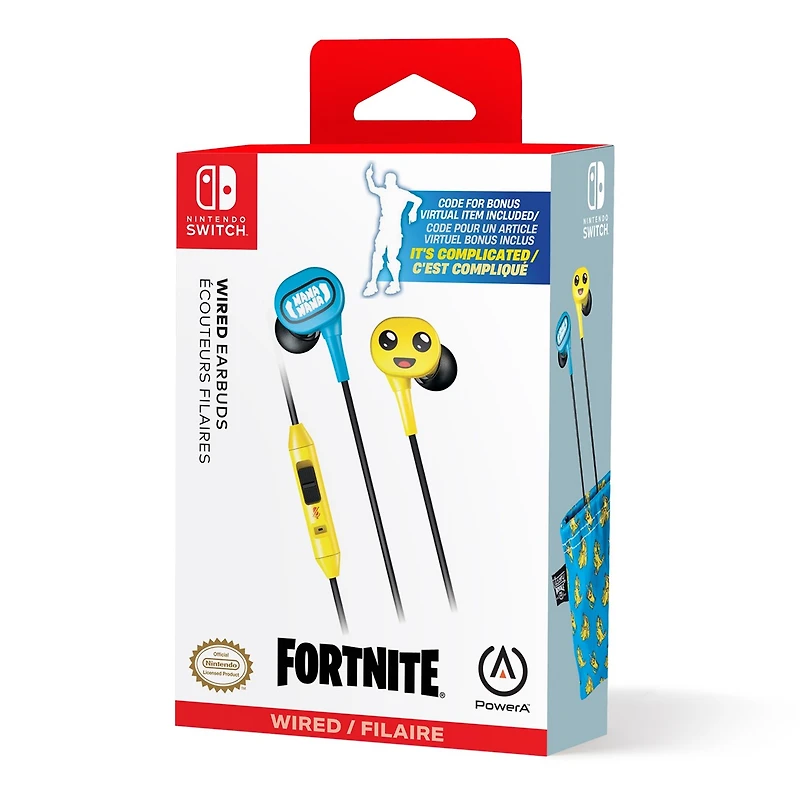 PowerA Wired Earbuds for Nintendo Switch - Fortnite Peely