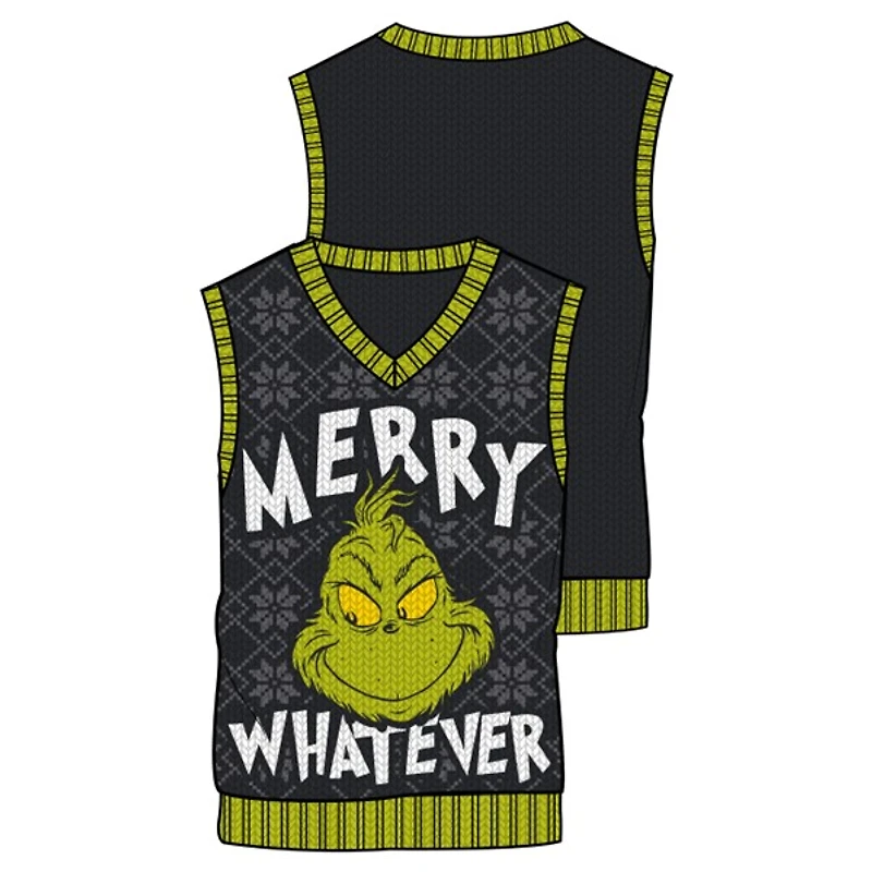 The Grinch "Merry Whatever" Holiday Vest  - XL 