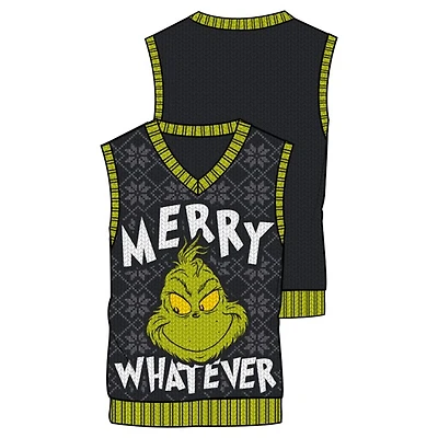 The Grinch "Merry Whatever" Holiday Vest  - XL 