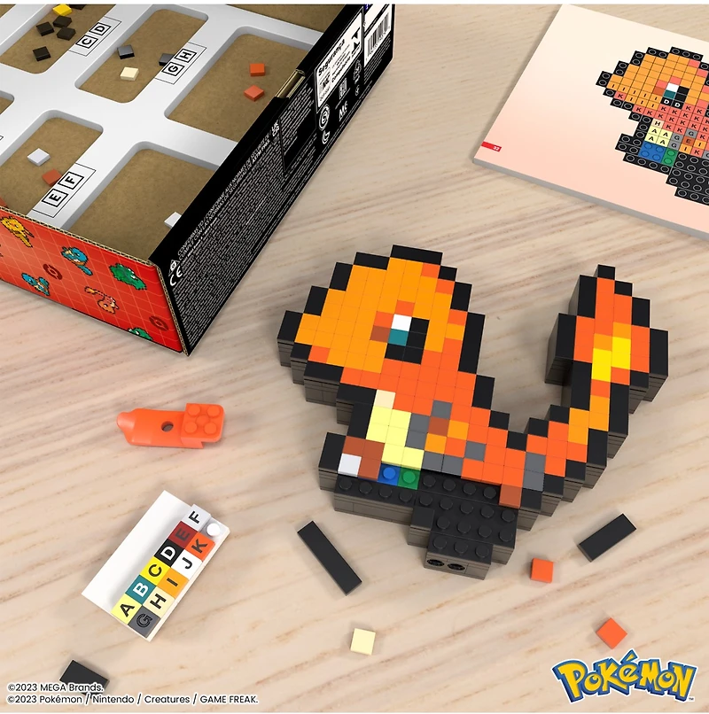 Mega Pokémon Pixel-Art: Charmander Building Set 