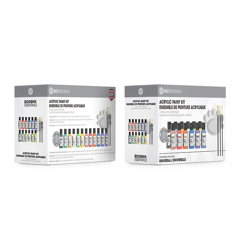 Biogenik Mini Fig 16 Piece Acrylic Painting Kit 