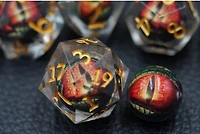Biogenik Dragon Eye 7-Piece RPG Dice Set with Liquid Core 