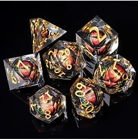 Biogenik Dragon Eye 7-Piece RPG Dice Set with Liquid Core 