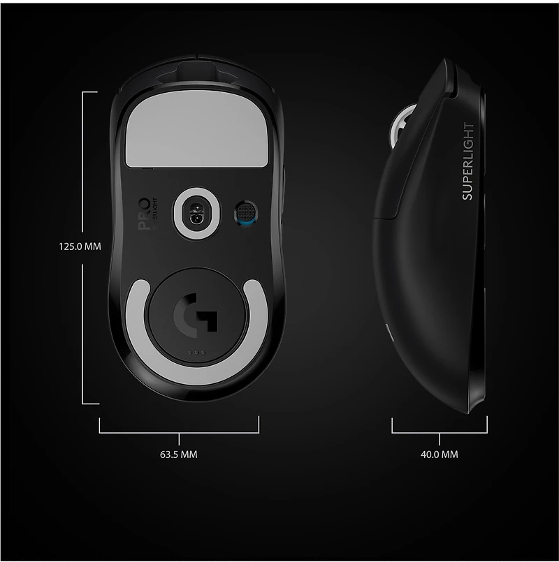 Logitech G Pro X Superlight Wireless Gaming Mouse - Black 