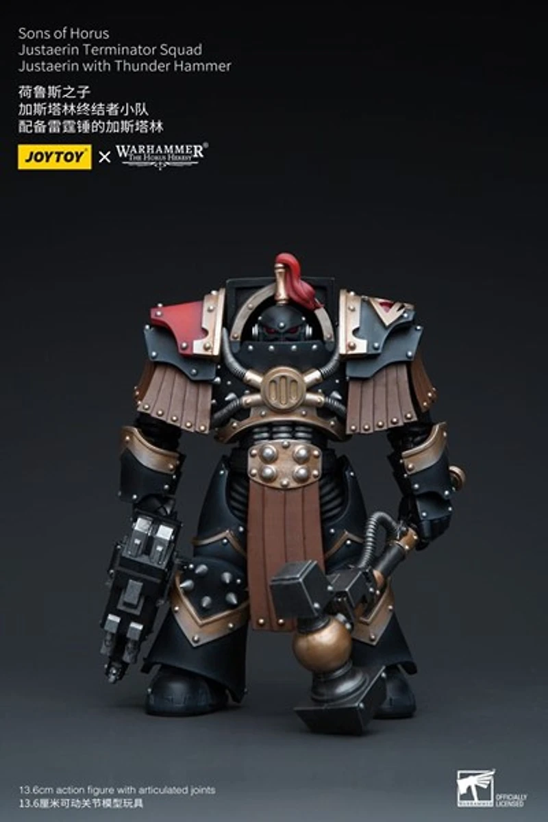 Warhammer The Horus Heresy Action Figure 1/18 Sons Of Horus Justaerin Terminator Squad Justaerin With Thunder Hammer