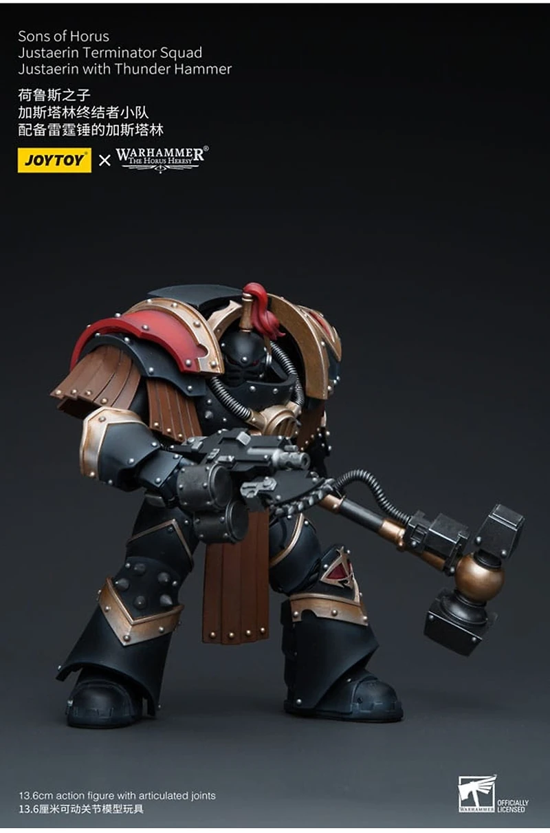 Warhammer The Horus Heresy Action Figure 1/18 Sons Of Horus Justaerin Terminator Squad Justaerin With Thunder Hammer