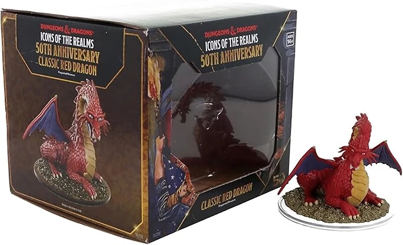 Dungeons & Dragons Icons of the Realms: Classic Red Dragon Boxed Miniature (50th Anniversary) 