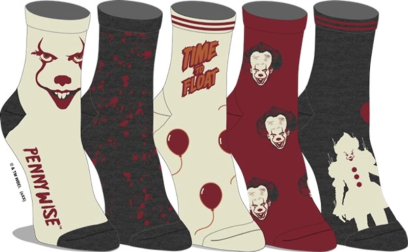 IT: Pennywise Socks 5 pack