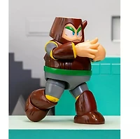 Wood Man 5" Figure (Deluxe Version) with Accessories and Alternate Head and Hands "Mega Man" (1987)   Video Game Model by Jada