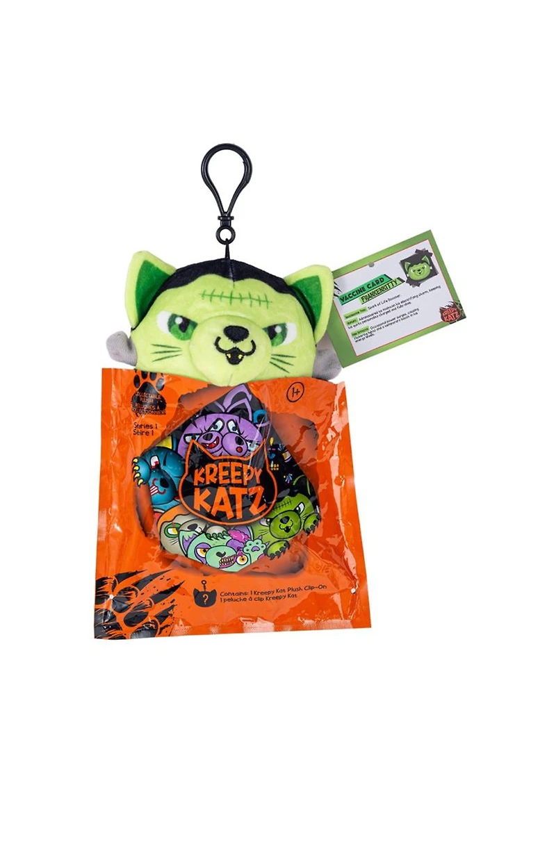 Kreepy Catz 4" Clip On Plush Mystery Bag – One Variation Chosen at Random