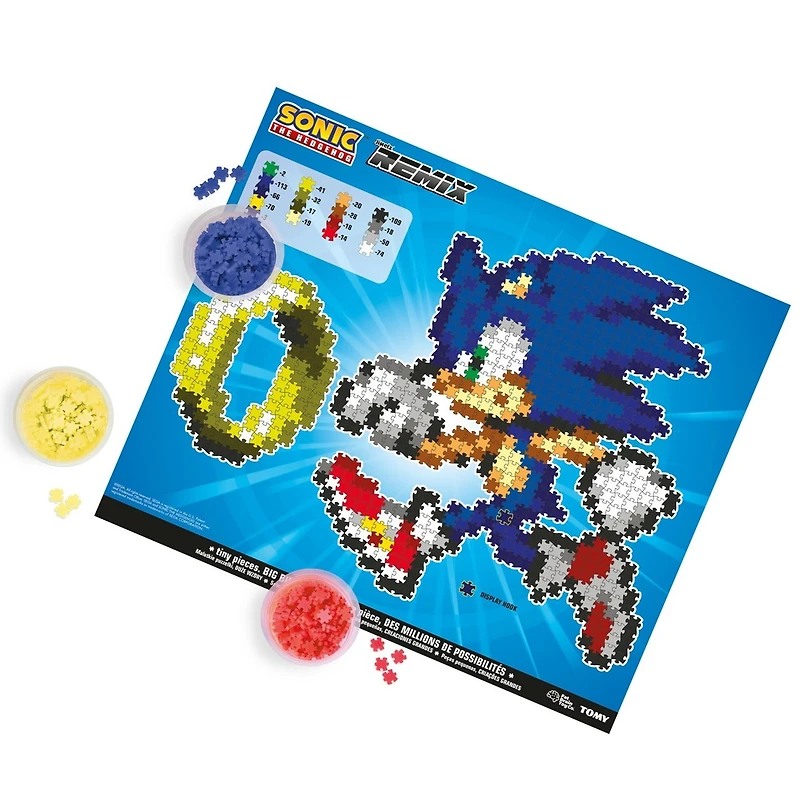 Jixelz Remix Sonic the Hedgehog Craft Kit – Sonic & Ring – 700+ Pieces 