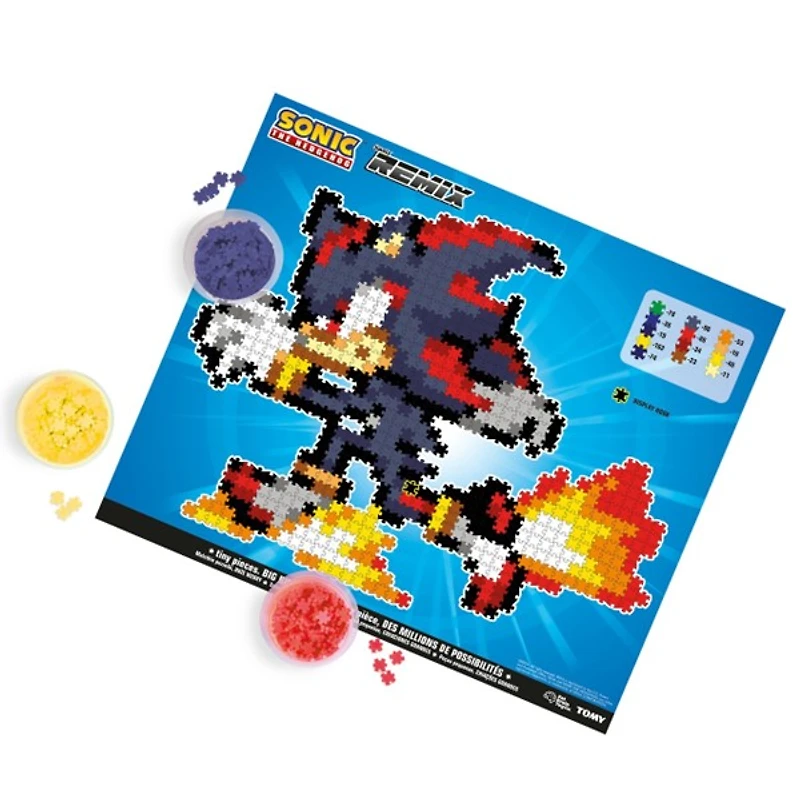 Jixelz Remix Sonic the Hedgehog Craft Kit – Running Shadow – 700+ Pieces