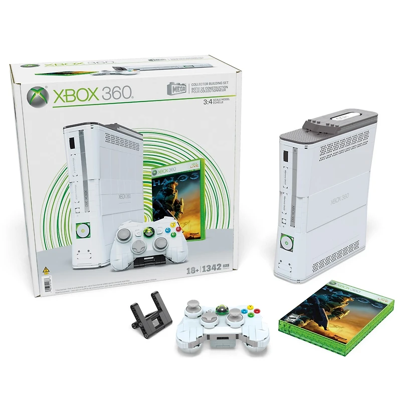 Mega Microsoft Xbox 360 Replica Building Toy Kit 