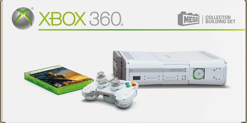 Mega Microsoft Xbox 360 Replica Building Toy Kit 