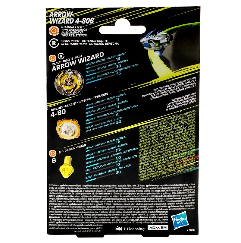 Beyblade X Arrow Wizard 4-80B Starter Pack Set 