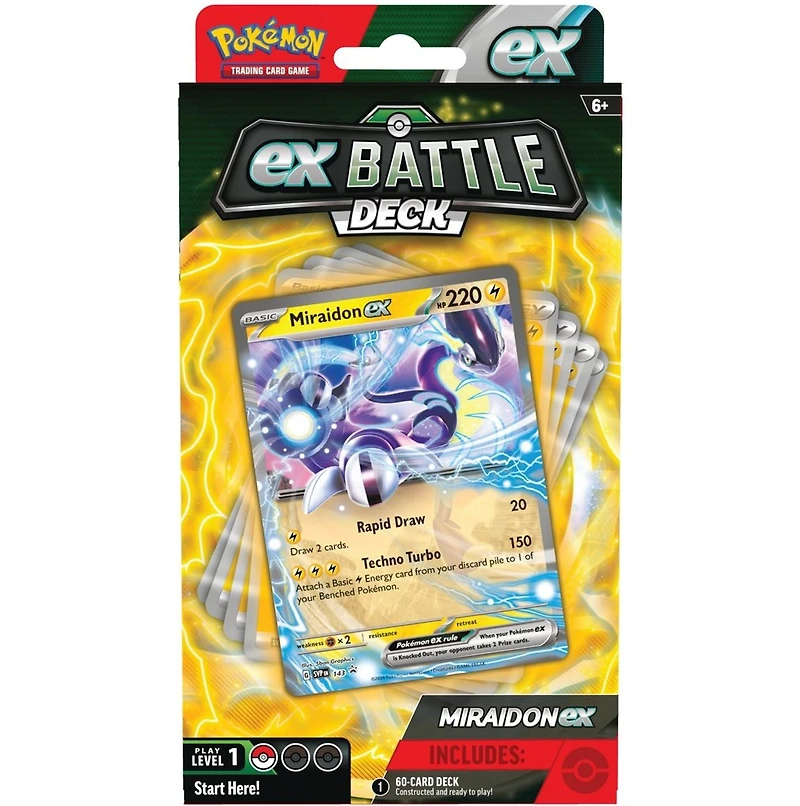 Pokémon Trading Card Game Victini or Miraidon ex Battle Deck Assorted – One Variation Chosen at Random