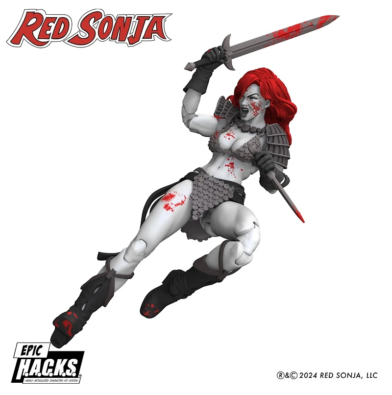 Epic Hacks Red Sonja Black White & Red PX 1/12 Scale Action Figure 