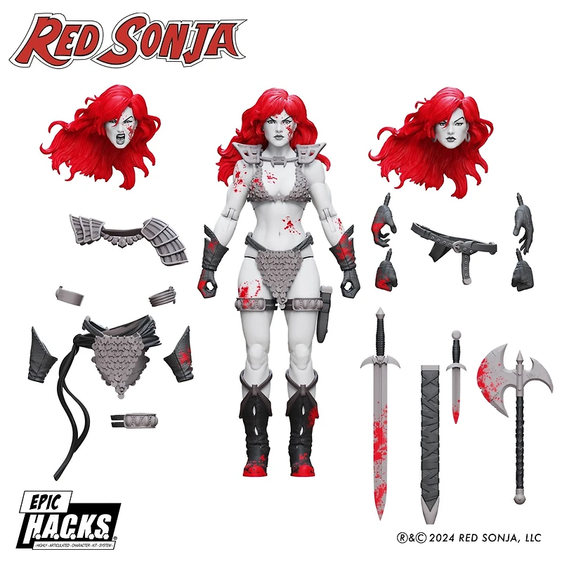 Epic Hacks Red Sonja Black White & Red PX 1/12 Scale Action Figure 