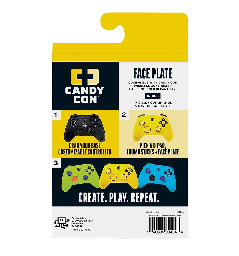 Candy Con Face Plate- Bolt Yellow 