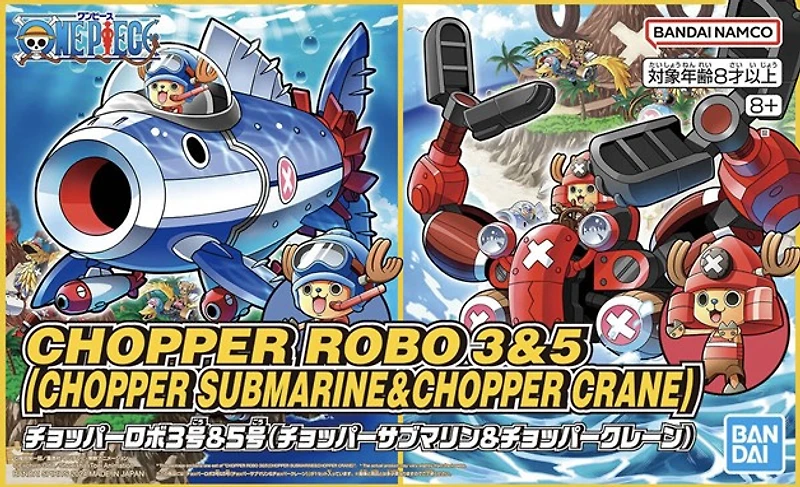 One Piece Model Kit Chopper Robo No.3 & No.5 (Chopper Submarine & Chopper Crane) 