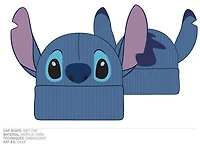 Disney Lilo and Stitch: Stitch Face Blue Beanie - One Size 
