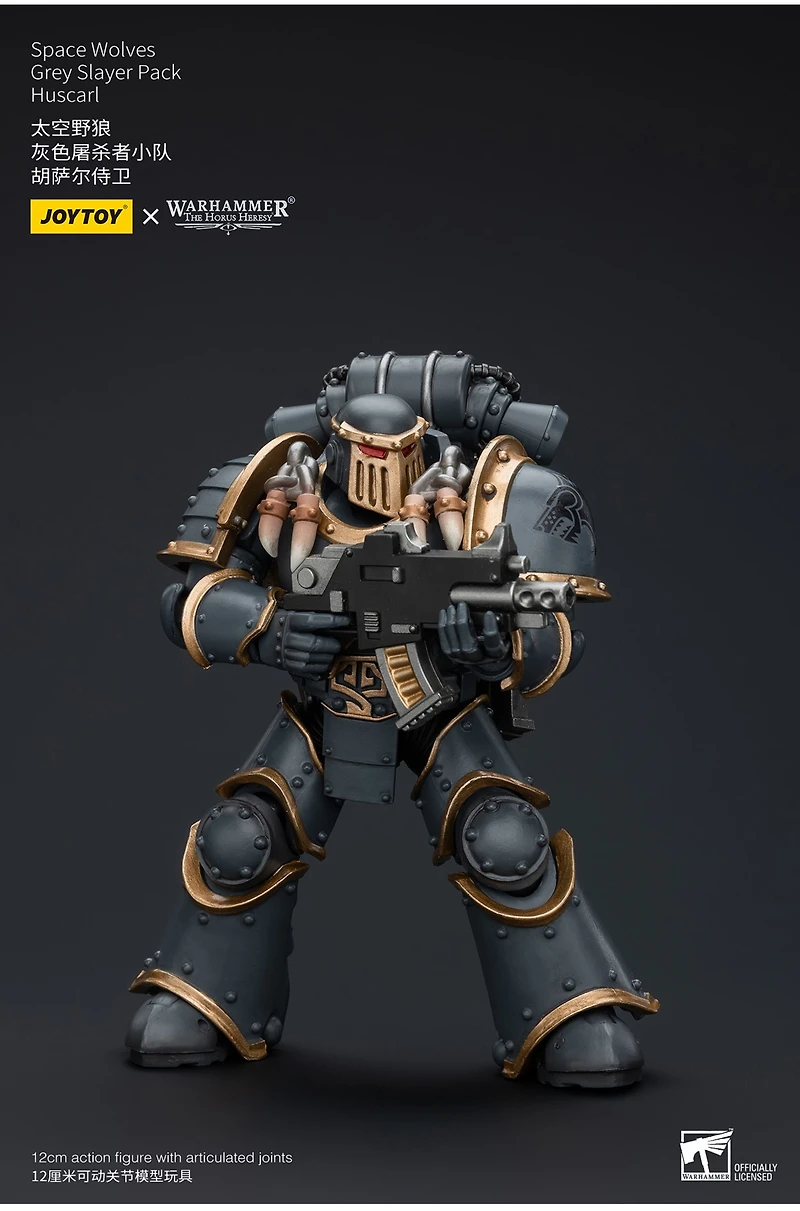 Warhammer The Horus Heresy Space Wolves Grey Slayer Huscarl 1/18 Action Figure 