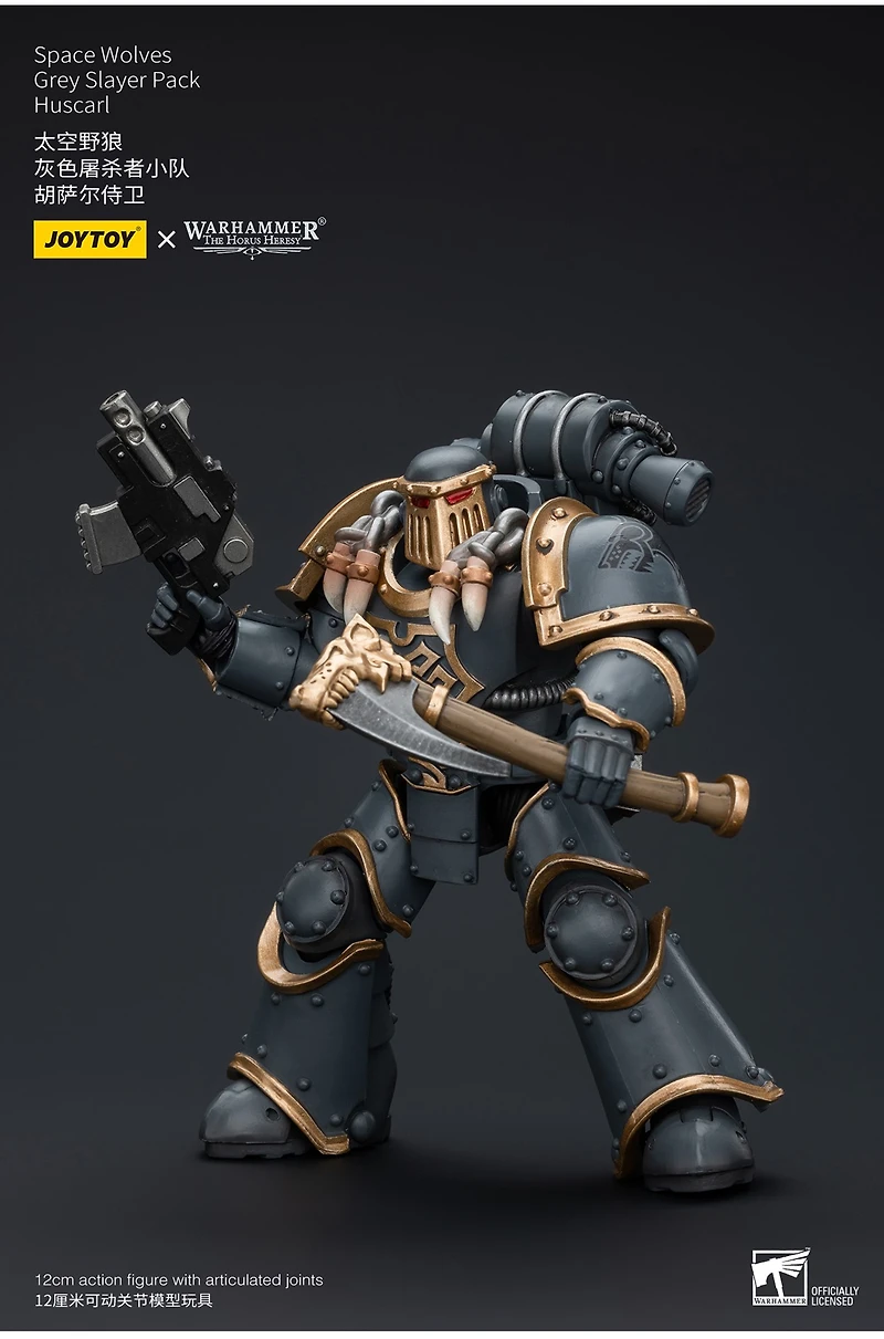 Warhammer The Horus Heresy Space Wolves Grey Slayer Huscarl 1/18 Action Figure 