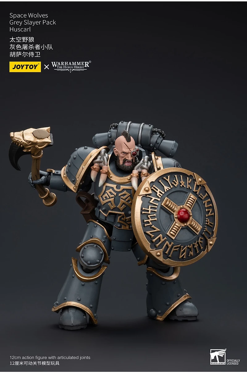 Warhammer The Horus Heresy Space Wolves Grey Slayer Huscarl 1/18 Action Figure 