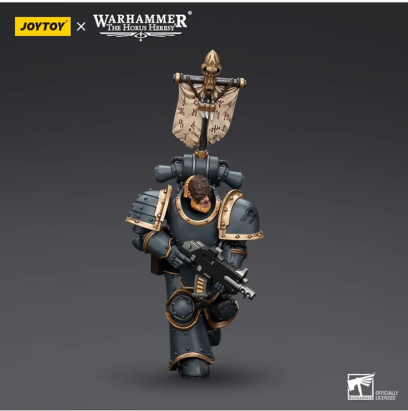 Warhammer The Horus Heresy Space Wolves Grey Slayer Legion Vexilla 1/18 Action Figure 