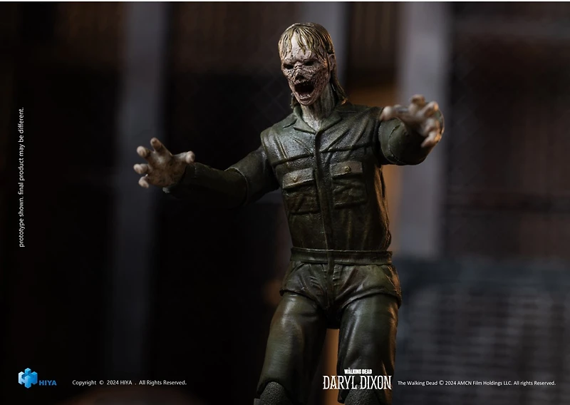 Walking Dead Daryl Exq Mini Dark Eyes Walker 1/18 Px Action Figure 