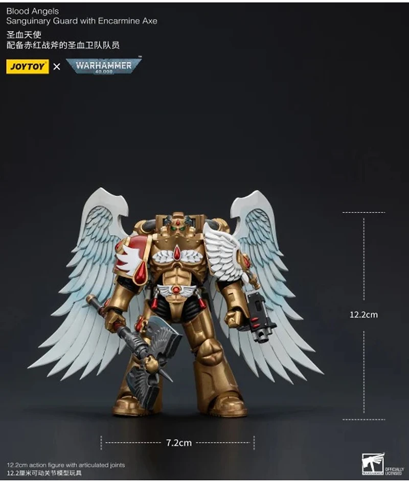 Warhammer Blood Angels Sanguinary Guard with Encarmine Axe 