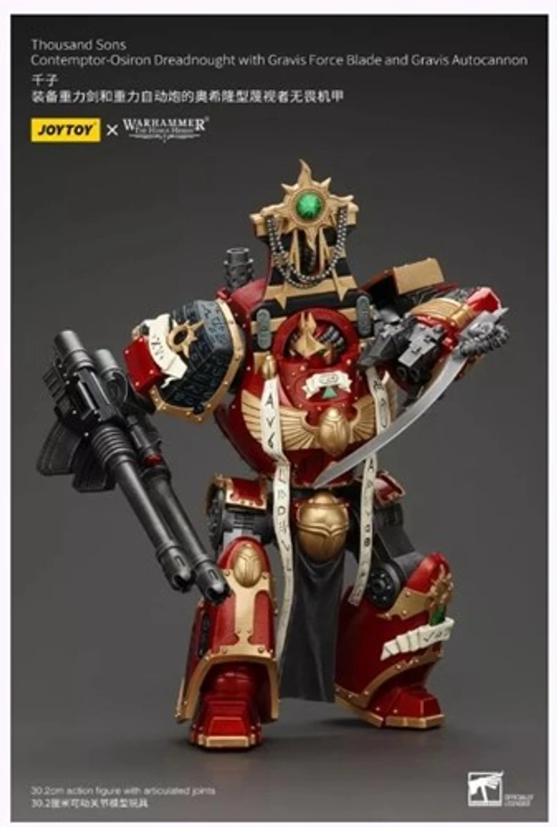 Warhammer The Horus Heresy Action Figure 1/18 Thousand Sons Contemptor-Osiron Dreadnought with Gravis Force Blade And Gravis Autocannon