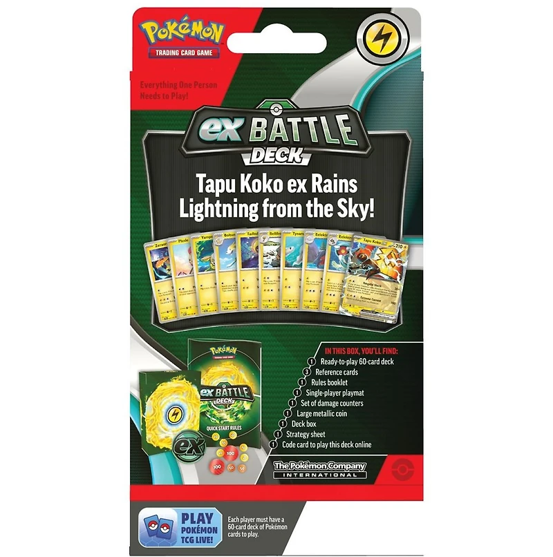 Pokémon Trading Card Game Tapu Koko ex or Iron Leaves ex Battle Deck Assorted – One Variation Chosen at Random