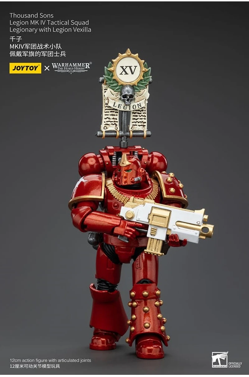 Warhammer The Horus Heresy Action Figure 1/18 Thousand Sons Legion MK IV Tactical Squad Legionary With Legion Vexilla