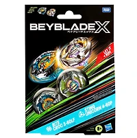 Beyblade X Bite Croc 3-60LF and Sting Unicorn 4-60P Top Dual Pack Set 