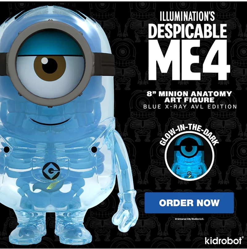 Despicable Me 4 - Minion Anatomy 8" Art Figure - GID X-ray AVL Edition 