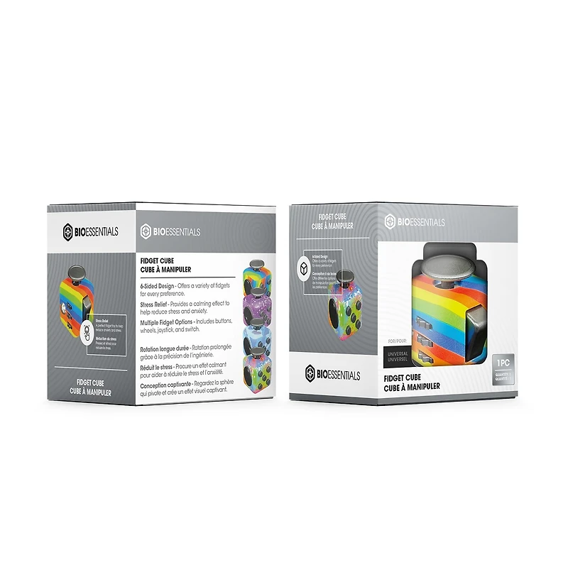 Biogenik Colorful Fidget Cube – One Variation Chosen at Random