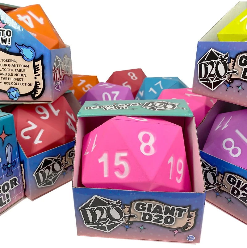Giant D20 Foam Dice - Assortment – One Variation Chosen at Random